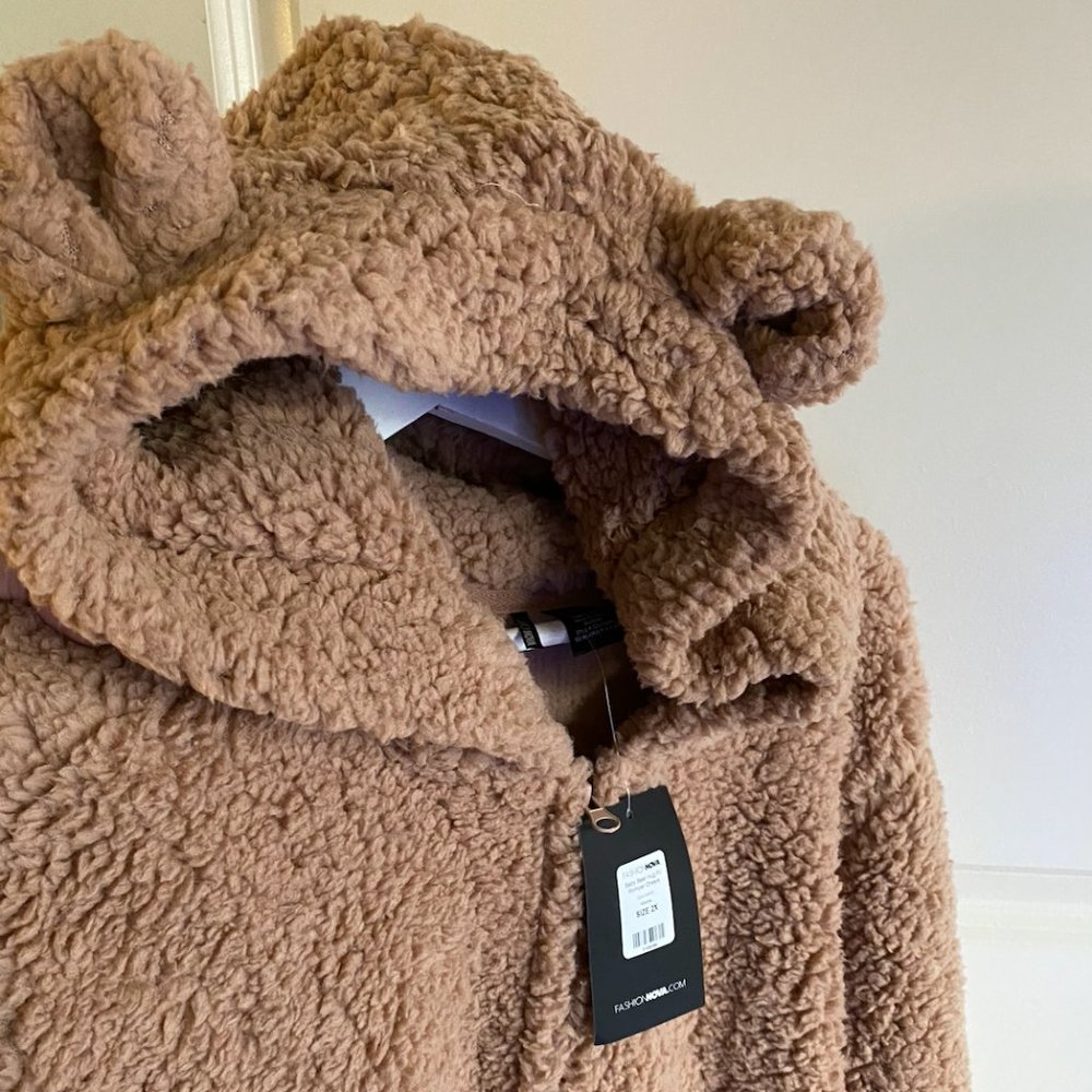 nwt - baby bear hug romper onesie - shade mocha - size 2x